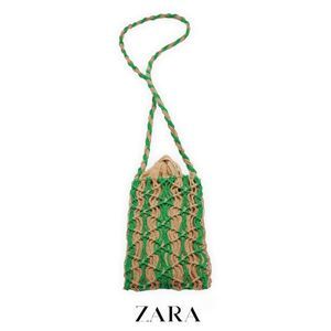 ZARA | Green | WOVEN CELL PHONE CASE
